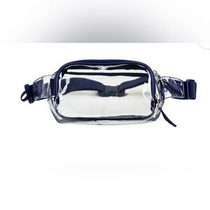 🔴 3/$12 Eastsport‎ Clear/Navy Stadium Belt Bag! NWT!